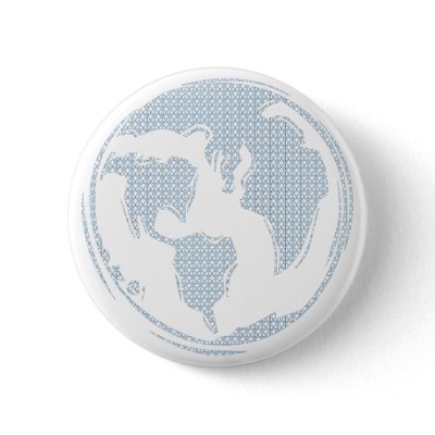 Blue Peace Symbol World Peace Pin by Groovynet