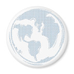 Blue Peace Symbol World Peace Refrigerator Magnet