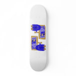 Blue Peace word skateboards