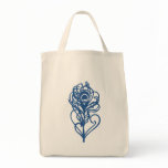 Blue Peacock Feather bags