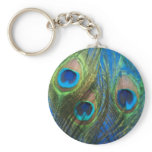 Blue Peacock Feathers keychains