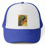Blue Peacock Trucker Hat