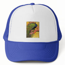 Blue Peacock Trucker Hat