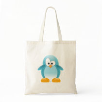 Blue Penguin Tote Bags