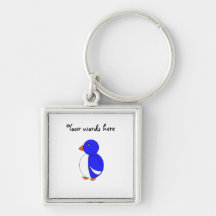 Blue penguin keychain