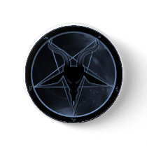 Blue Pentagram Pinback Button
