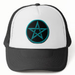 blue pentagram trucker hats