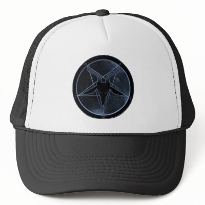 Blue Pentagram Mesh Hats by youresostrange