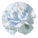 Blue Peony Wedding Seals Round Sticker