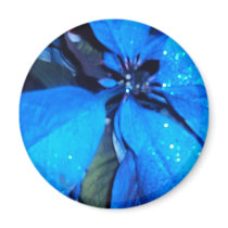 Blue Petals Fridge Magnet