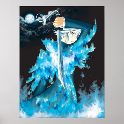 Blue Phoenix poster by pandapad