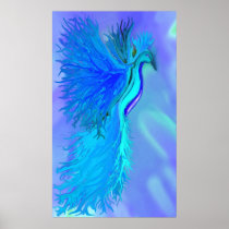 Blue Phoenix print