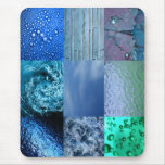 Blue Photo Collage Mouse Mats