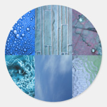 Blue Photo Collage Sticker