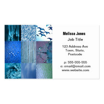 Blue Photography Collage Business Card Templates