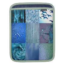 Blue Photography Collage Sleeve For iPads