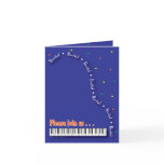 Blue Piano Recital Invitation