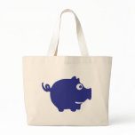 blue piggy bank icon bag