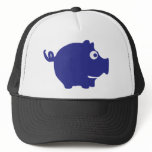 blue piggy bank icon hats