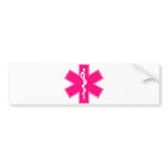 Blue Pink Aqua Baby Hot  Nurse EMS Star of Life bumper stickers