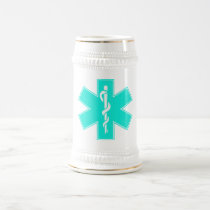 Blue Pink Aqua Baby Hot  Nurse EMS Star of Life mugs