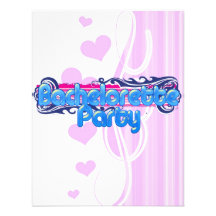 blue pink bachelorette wedding bridal shower party personalised announcements