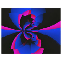 Blue pink fractals flyers