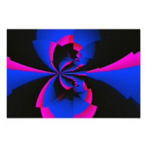 Blue pink fractals photo art