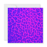 Blue & Pink Leopard Print Personalized Invitations