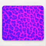 Blue & Pink Leopard Print Mouse Pads
