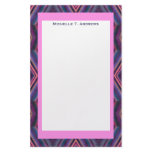blue pink customized stationery