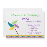 Blue Pinwheel Invitation