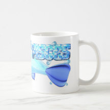 Blue Pisces fish mug by Valxart.com