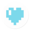 Blue Pixel Heart stickers