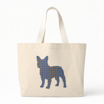 blue_plaid_ tote bags
