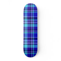 Blue Plaid Board Skateboard Deck