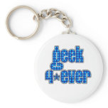Blue Plaid geek 4ever Key Chain