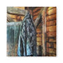 Blue Plaid Jacket in Cabin Fridge Magnet