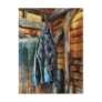 Blue Plaid Jacket in Cabin Postcards