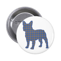 blue_plaid_ pinback button