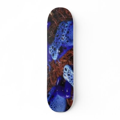 Blue Poison Frog Custom Skate Board by Foxy_Freedom