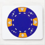 Blue Poker Chip Mouse Pad