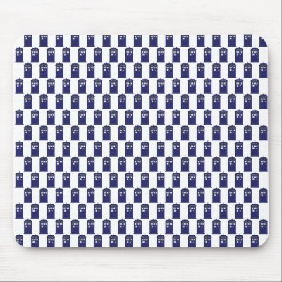 Blue Police Box Mousepad by fohkat