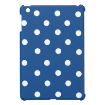 Blue Polka Dot Pattern Mini iPad Case / Cover