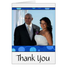 Blue Polka Dots Thank You Card