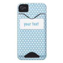 Blue Polkadot Case-Mate Case Iphone 4 Id Covers