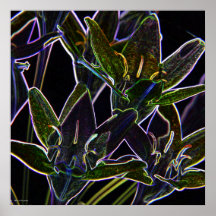 Blue Pollen Neon Posters