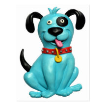 Blue Pooch Post Cards