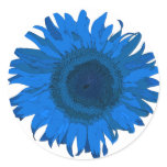 Blue Pop Art Flower Sticker