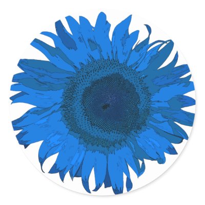 Blue Pop Art Flower Sticker by loraseverson